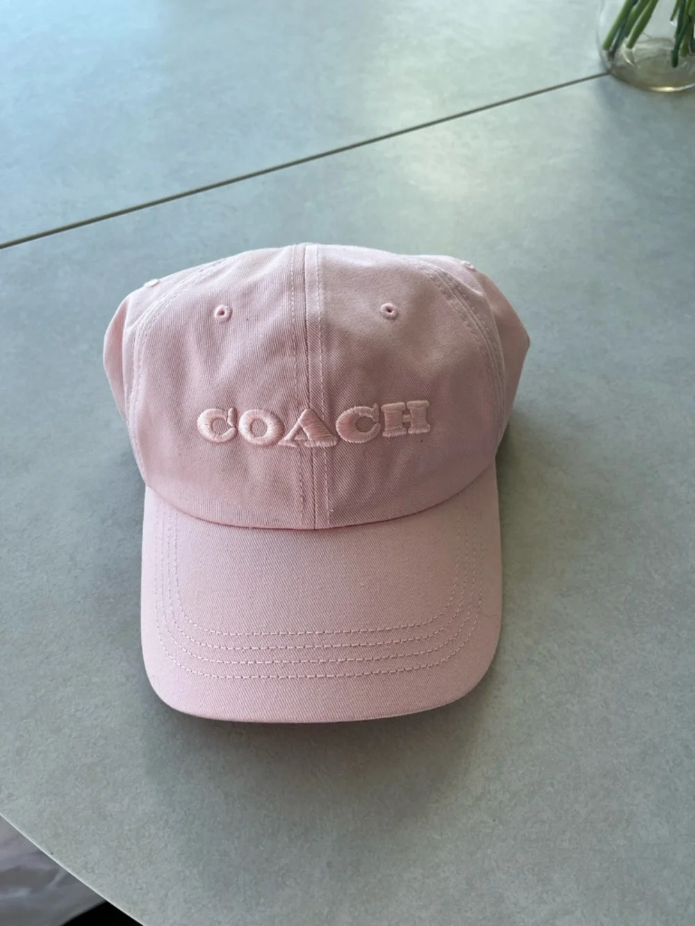 Coach Pink Logo Baseball Cap